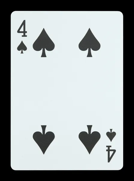 Playing cards - Four of spades — Stock Photo, Image