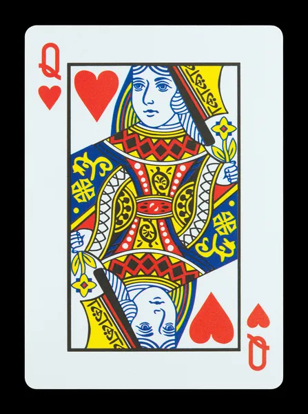 Playing cards - Queen of hearts — Stock Photo, Image