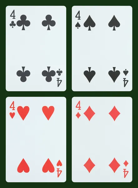 Playing cards - Four — Stock Photo, Image