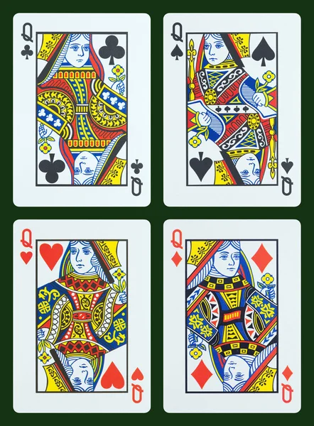 Jugar a las cartas - Reina —  Fotos de Stock