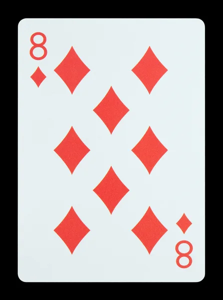 Hrací karty - osm z diamantů — Stock fotografie