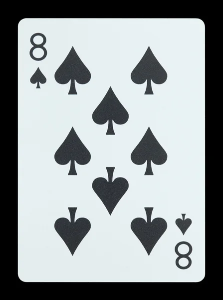 Playing cards - Eight of spades — Stock Photo, Image