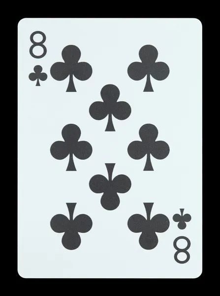 Hrací karty - křížová osmička — Stock fotografie
