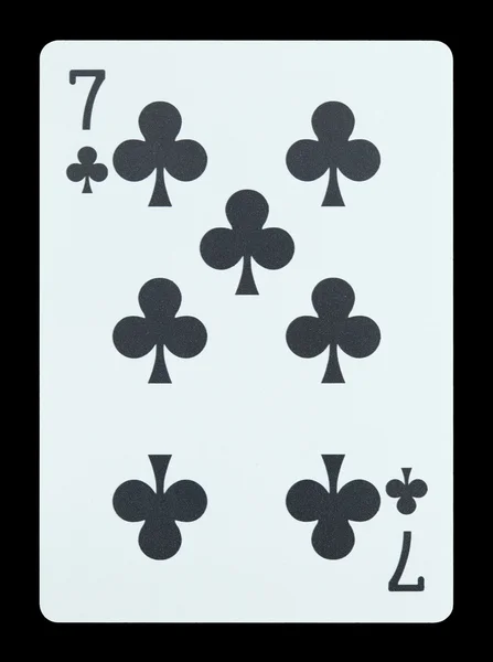 Playing cards - Seven of clubs — Stock Photo, Image