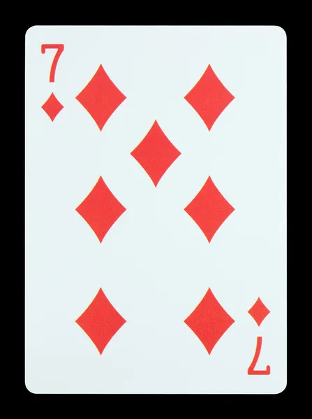 Playing cards - Seven of diamonds — Stock Photo, Image