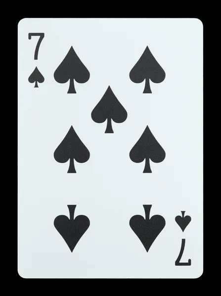 Playing cards - Seven of spades — Stock Photo, Image