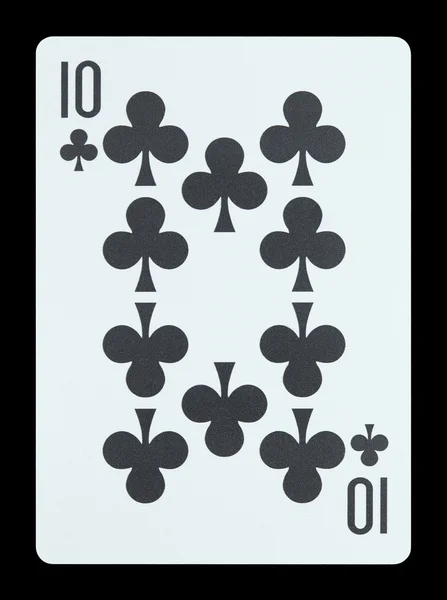 Spillekort - Kløver ti – stockfoto