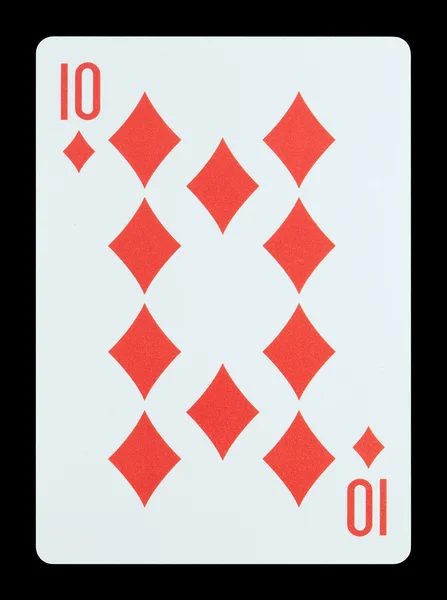 Playing cards - Ten of diamonds — Stock Photo, Image