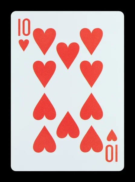 Playing cards - Ten of hearts — Stock Photo, Image