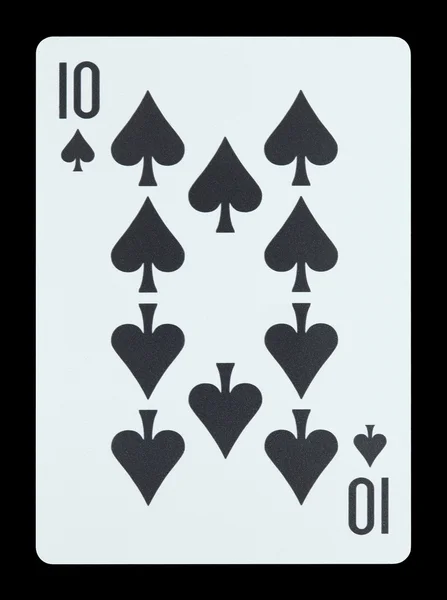 Playing cards - Ten of spades — Stock Photo, Image