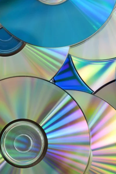 Pilha de poucos discos compactos cd — Fotografia de Stock