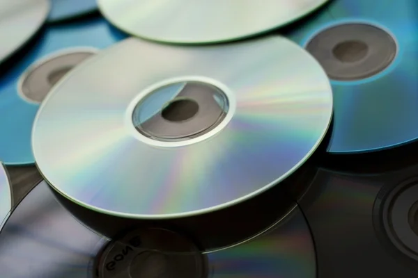 Куча компакт-дисков — стоковое фото