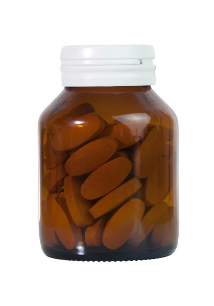 Medicína láhev izolované na bílém — Stock fotografie