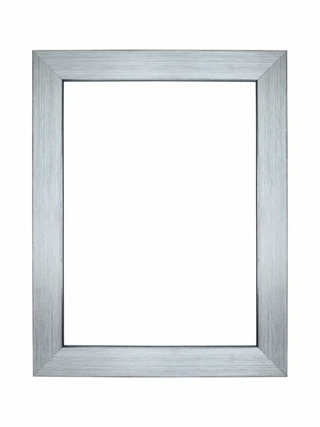 Silver frame isolated on white background — Stock Photo, Image