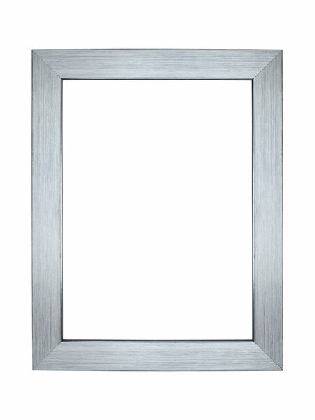 Silver frame isolated on white background