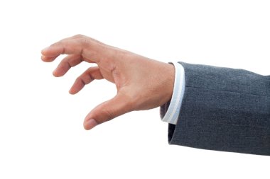 beyaz izole el simgesi