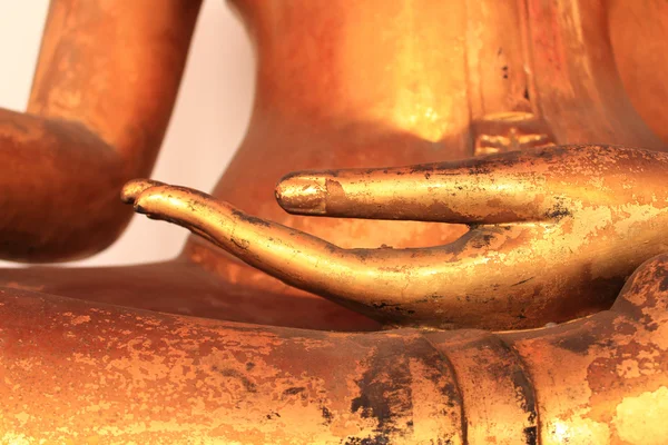 Bilden av buddha hand i wat pho Stockfoto