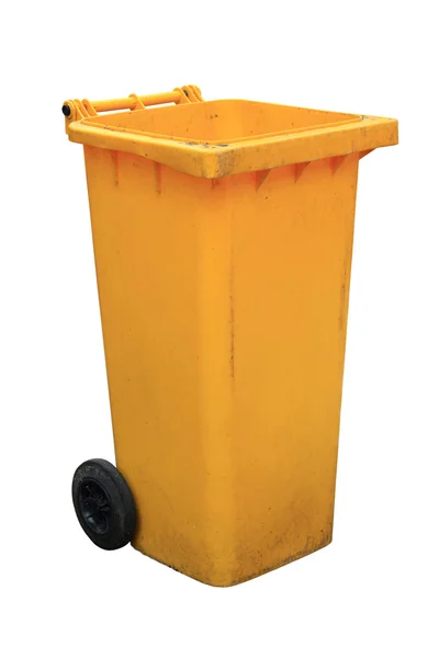 Sarı çöp bidonları — Stok fotoğraf