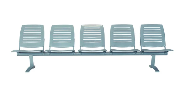 Ряд стула изолирован на белом — стоковое фото