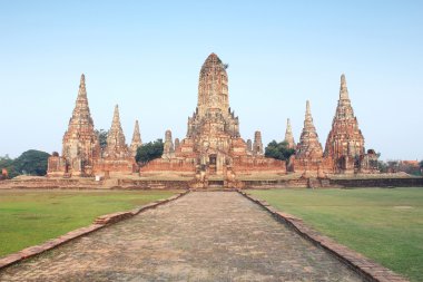 harabe tuğla tapınakta ayutthaya, Tayland