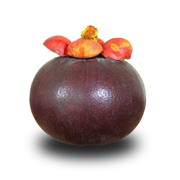 Mangosteen fruit isolated on white — Stock Photo, Image