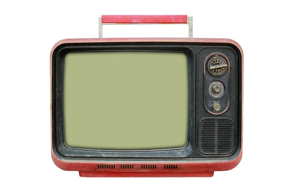 Vintage TV no branco isolado — Fotografia de Stock