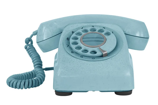 Vieux téléphone isolé sur blanc — Photo