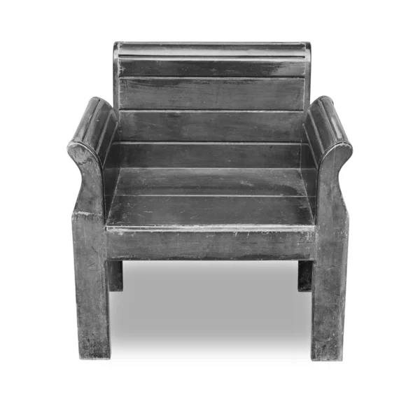 Cadeira de madeira velha isolada no branco — Fotografia de Stock
