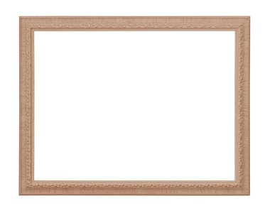 Tahta çerçeve beyaz üzerinde izole