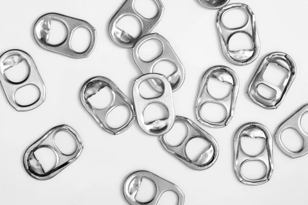 Metal ring pulls — Stock Photo, Image