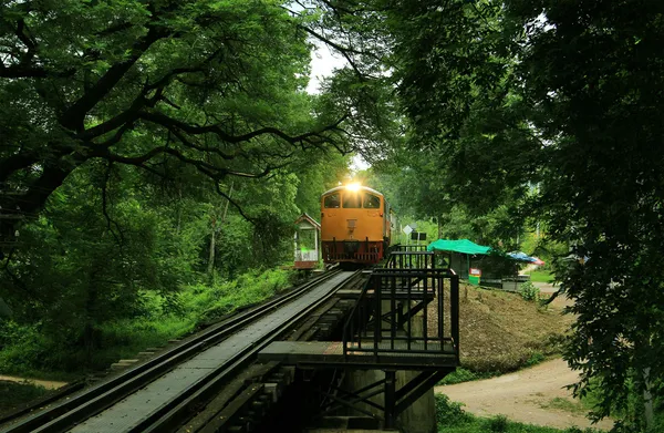 빈티지 기차, 칸 차나 부리, 태국 — 스톡 사진