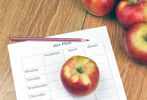 Plan de dieta. —  Fotos de Stock