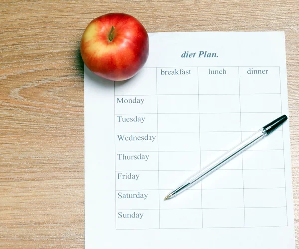 Ernährungsplan. — Stockfoto