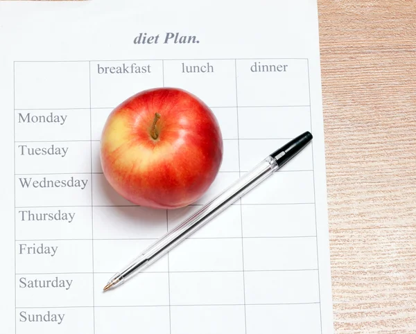 Plan de dieta. — Foto de Stock