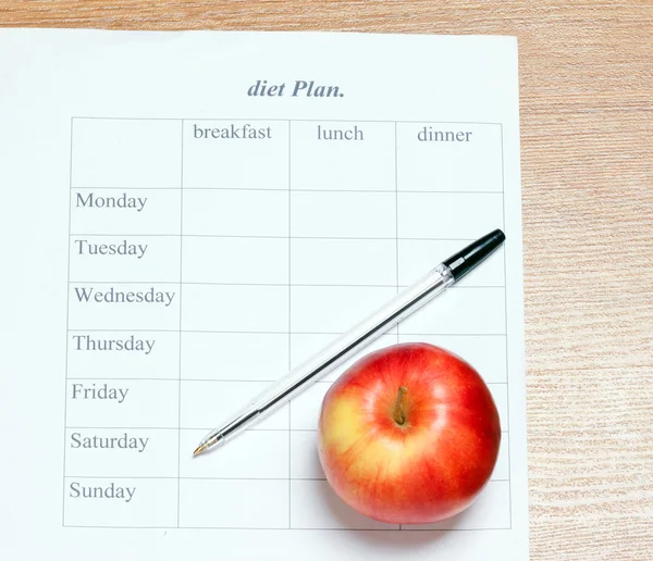 Plan de dieta. — Foto de Stock