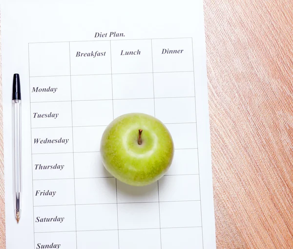 Ernährungsplan. — Stockfoto