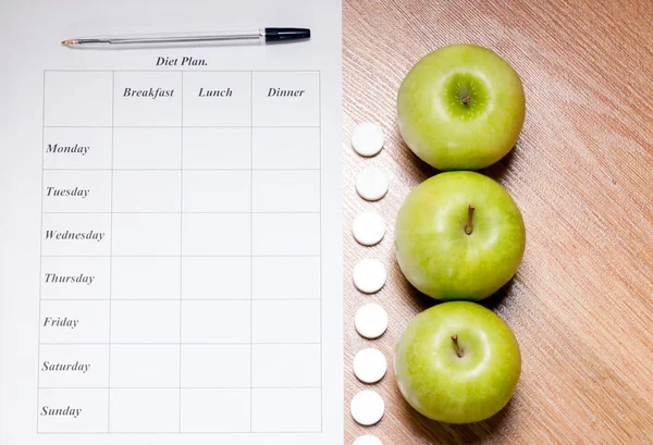 План диеты — стоковое фото
