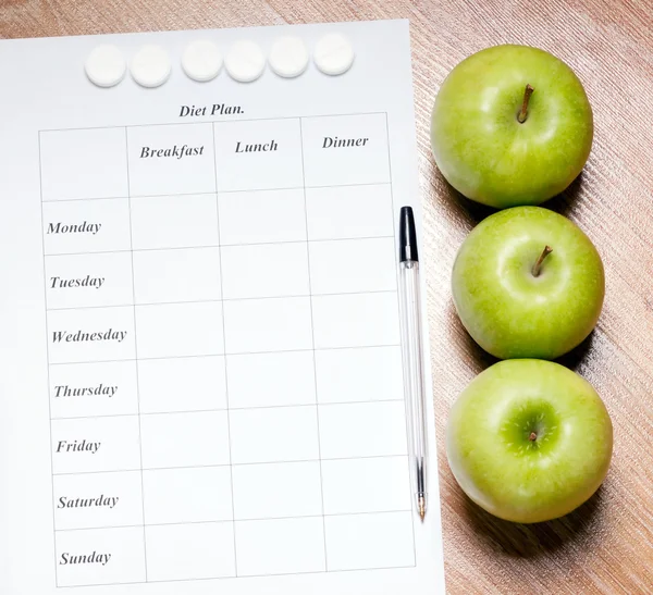 Ernährungsplan. — Stockfoto