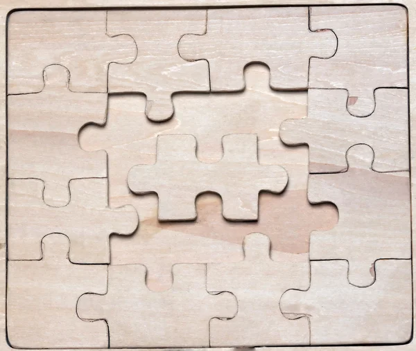 Puzzle in legno . — Foto Stock