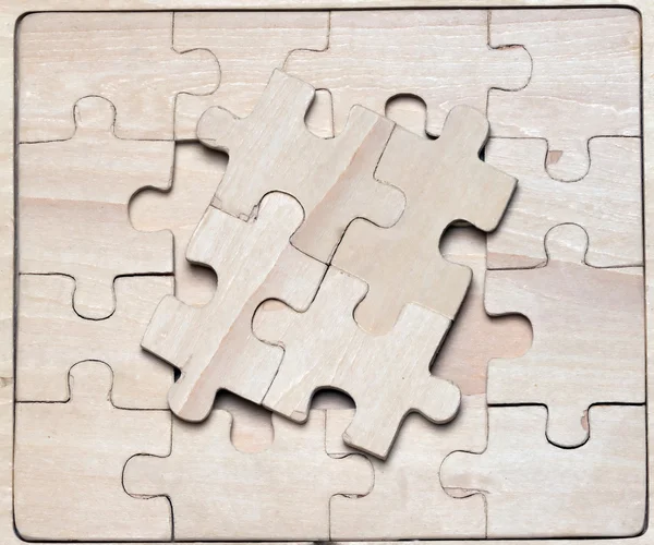 Houten puzzels. — Stockfoto