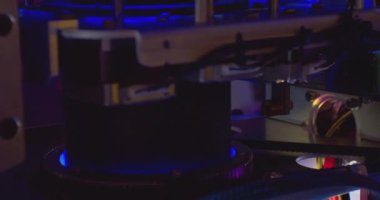 Modern üretim teçhizatı. Mekanizmanın çalışan kısımları. Yakın plan.