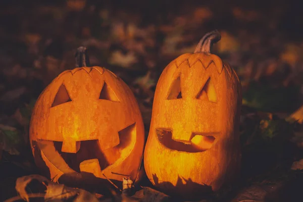 Faragott Vicces Sütőtök Halloween — Stock Fotó