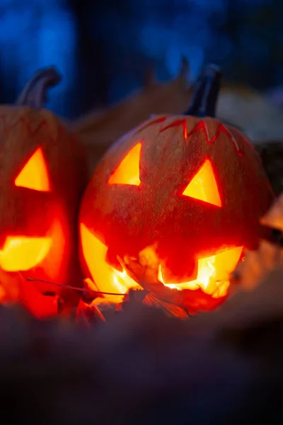 Faragott Vicces Sütőtök Halloween — Stock Fotó