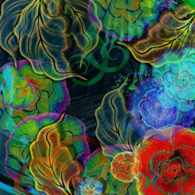 tropikal çiçek tasarım