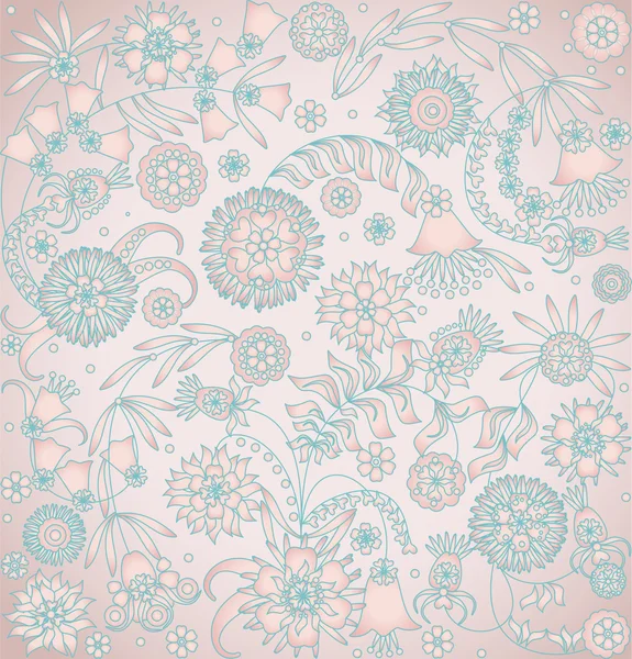 Diseño floral rosa — Archivo Imágenes Vectoriales