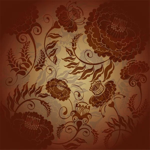 Diseño floral marrón —  Fotos de Stock