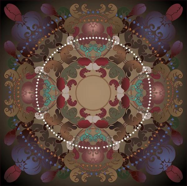 Motif floral foncé12 — Image vectorielle