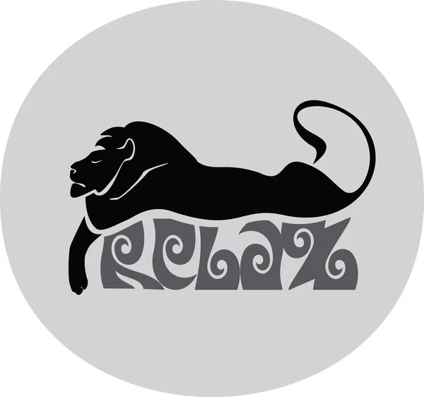 Lion endormi — Image vectorielle