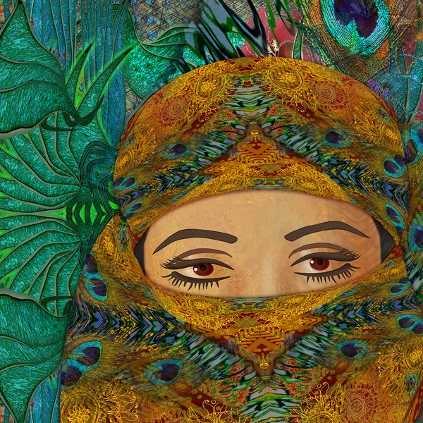 Vacker kvinna, orientalisk flicka — Stockfoto
