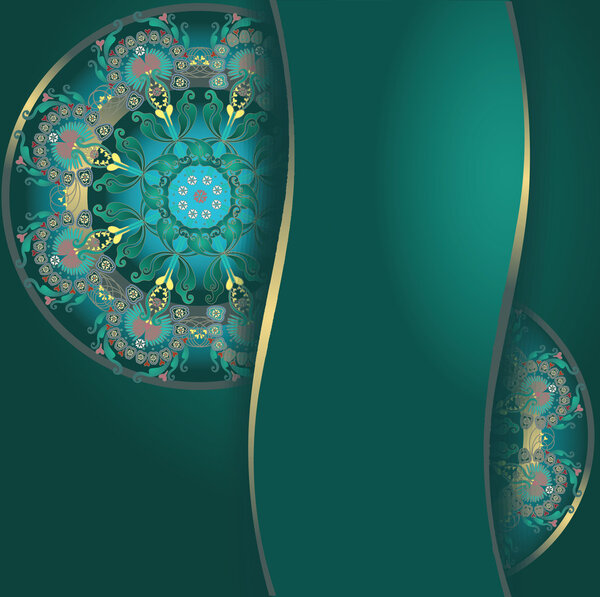 floral design dark green 10eps